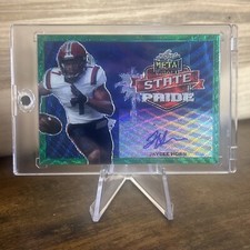 Jaycee Horn 2021 Leaf Metal Draft State Pride Auto Green Wave RC #/5 Panthers