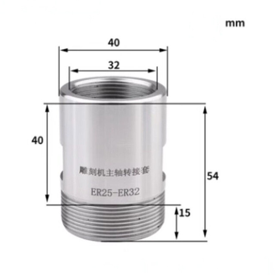 Threaded Chuck Adapter for ER11 ER16 ER20 ER25 ER32 Collet Chuck