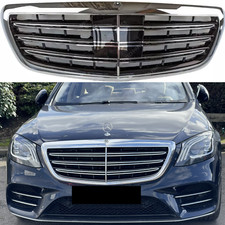 For Mercedes S-Class W222 Grill S63 S65 Maybach AMG Front Bumper Grille 2014-20