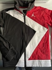 Childrens medium Jordan red/black/white full zip pullover
