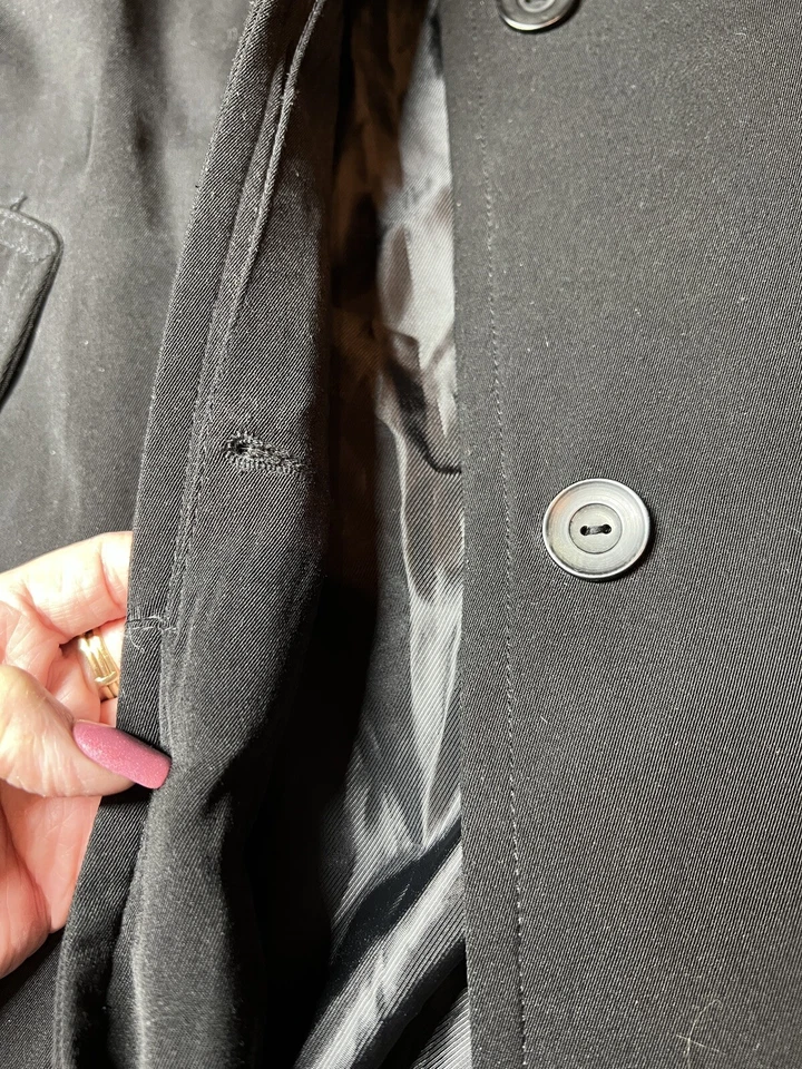 Abrigo largo para mujer UD UTEX DESIGN talla 6 negro Foto 2 de 4