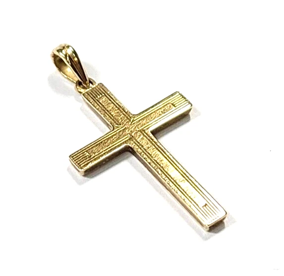 Vintage Esemco 14k Yellow Gold Small Cross Pendant eBay