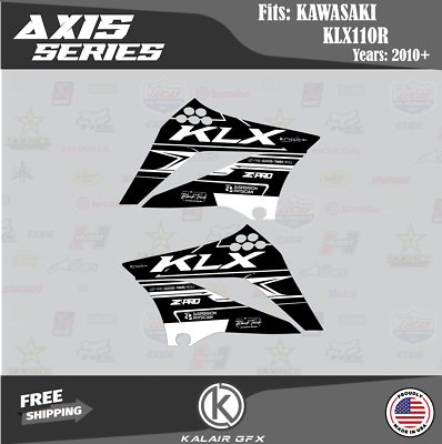 Kawasaki KLX110 (2010-2024) KLX-110 Shroud Graphics Axis Series | eBay