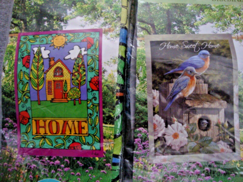 2 NOWE Dekoracyjne Home Sweet Home FLAGI Banery ogrodowe 28" X 40" 100% poliester - Zdjęcie 1 z 15