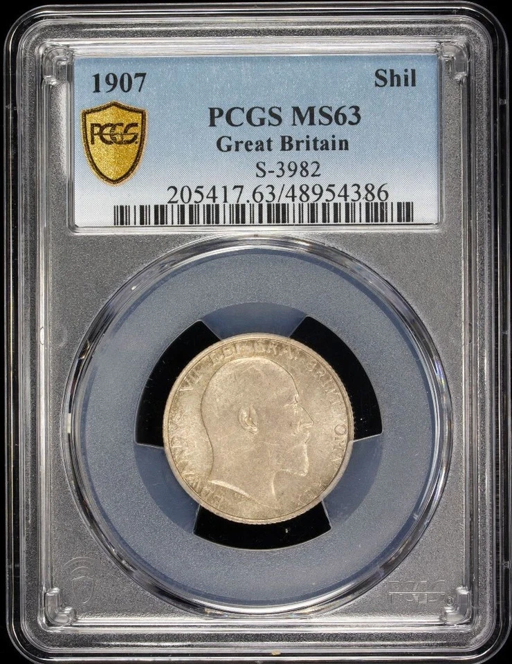 ** PCGS ** GREAT BRITAIN - EDWARD VII *** SHILLING *** 1907 *** BU MS63 *** p2 - Image 2 of 2