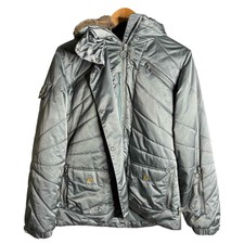 Nils Full-zip Quilted Ski Jacket Silver Size 10