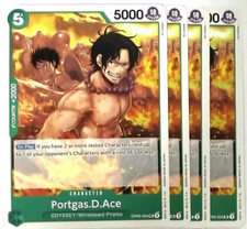 4x One Piece OP09-035 UC Portgas.D.Ace - English - Playset - TCG - Mint