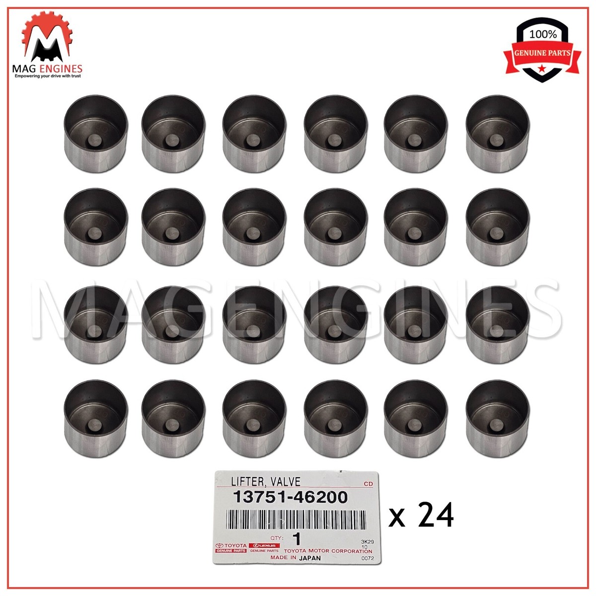 13751-46200 GENUINE OEM 24Pcs VALVE LIFTERS FOR 4RUNNER FJ CRUISER