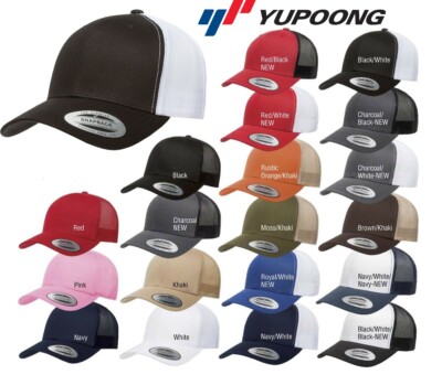 YUPOONG Classic Retro TRUCKER Cotton Mesh Cap SNAPBACK Adjustable Hat New!