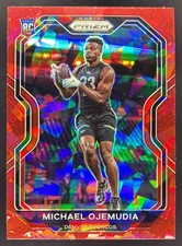2020 Panini Football Prizm Michael Ojemudia Red Ice #317 RC Denver Broncos