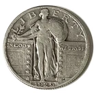 1929 Standing Liberty Quarter – Great Depression Era Silver Coin – VG/F
