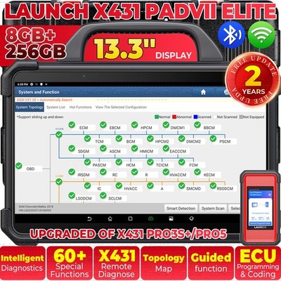 2026 LAUNCH X431 PAD VII PAD 7 Elite PRO OBD2 Diagnosegerät ECU Key Programmer