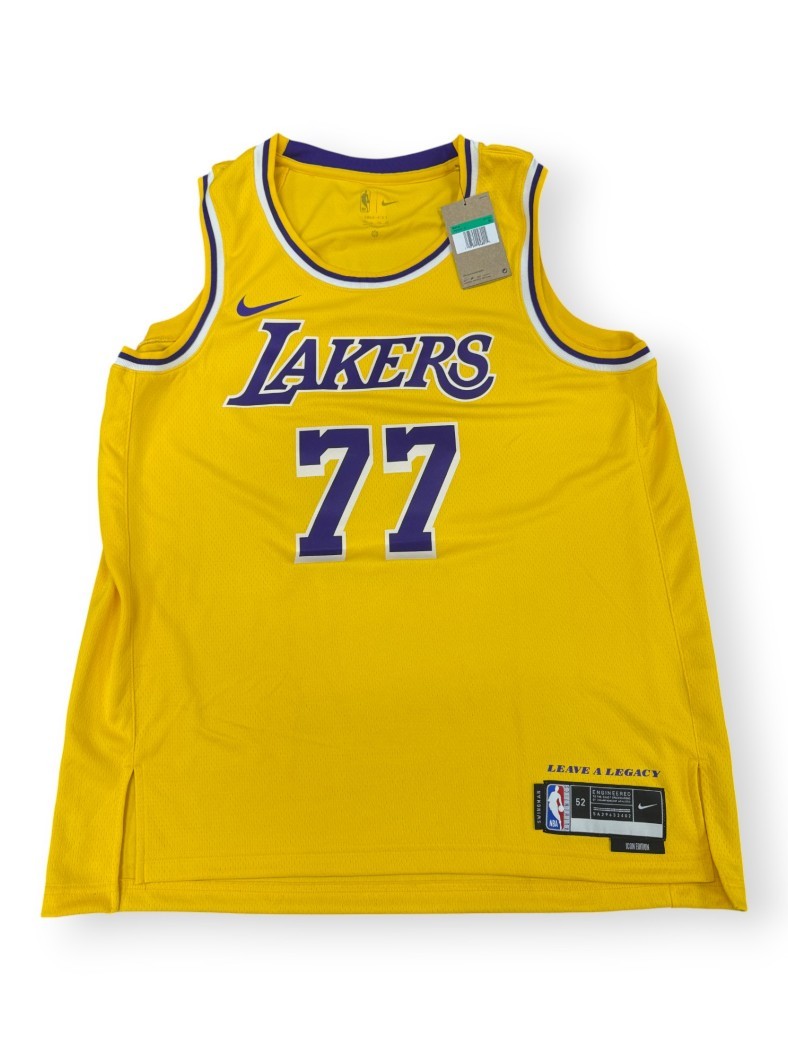 Luka Doncic Hand Signed Swingman Jersey Lakers Icon Edition Panini Authentic