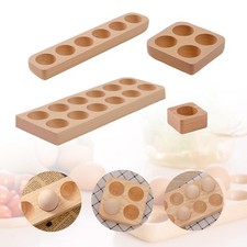 Wooden Egg Holder Rack Decorative Compact Easy to Clean Decor Organizer Stand