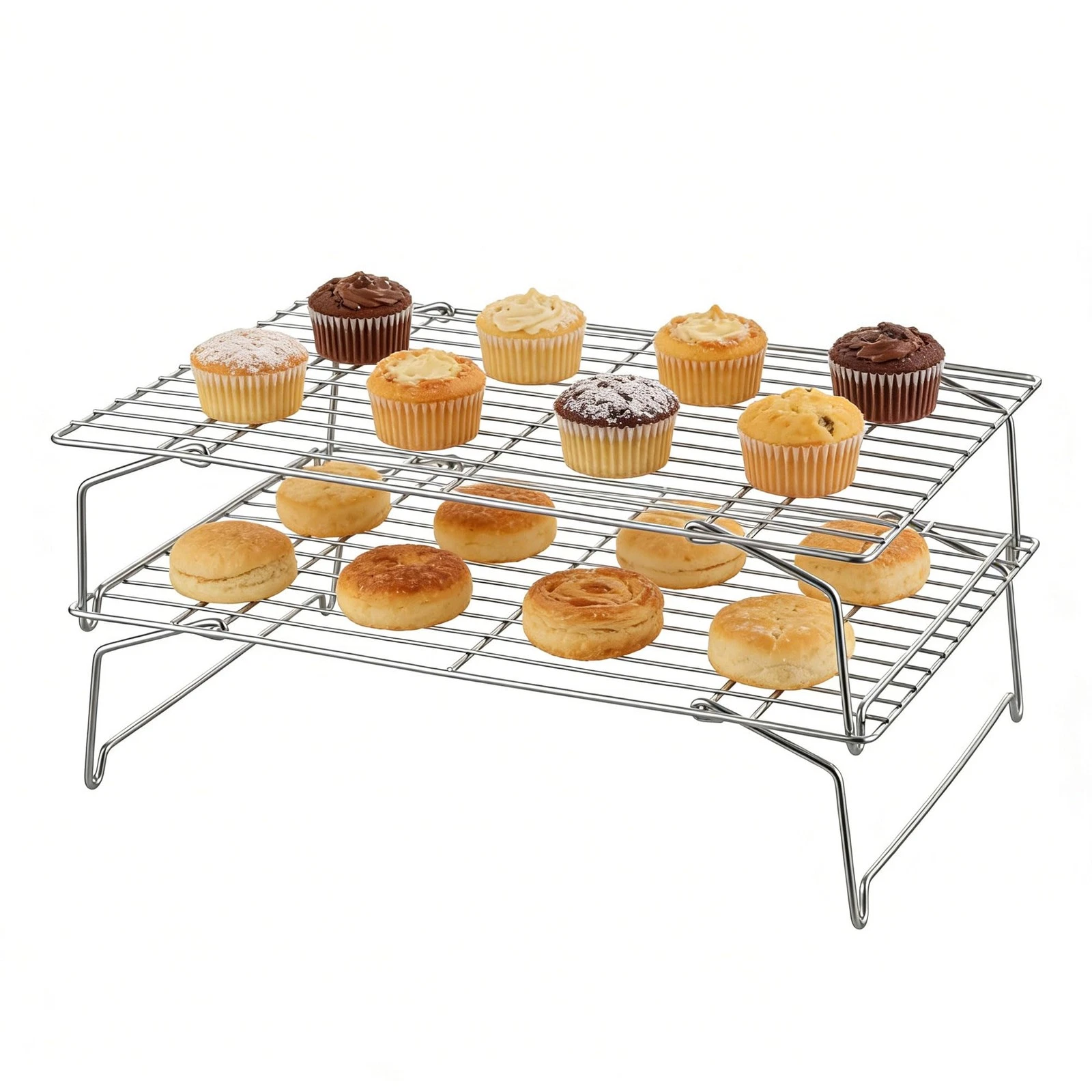 Cooling Rack, 2-Tier Stainless Steel Baking Rack for Cookies, Cupcakes, and P...
Opens in a new wind