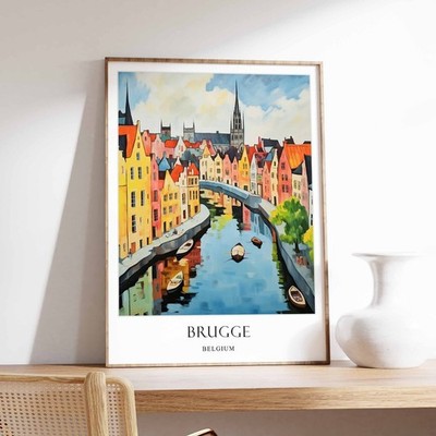 3_Bruges Poster, Belgium Poster, Travel Poster, Wall Art, Home Decor, Medieval P