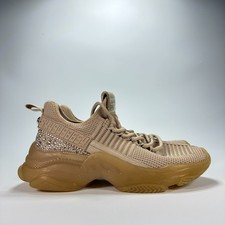 Steve Madden Maxilla-R Tan Sparkling Chunky Platform Sneakers Shoes Women s Sz 8