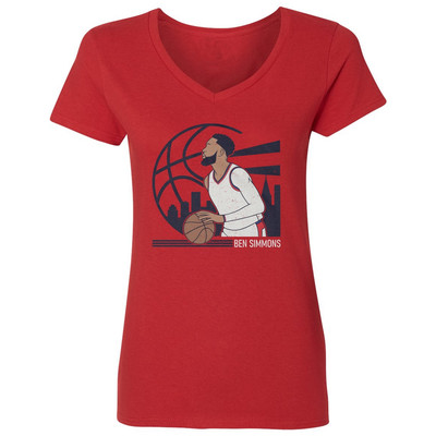 Ben Simmons Inspired Basketball Fans | Los Angeles Ladies' V-Neck Tshirt