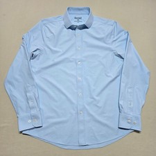 Rhone Commuter Shirt Men Medium Light Blue Performance Button Down Long Sleeve