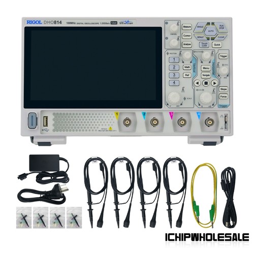 RIGOL DHO814 100MHz 4Ch 12Bit Oscilloscope 7" Screen with 4PCS 150MHz Probes - Picture 1 of 7