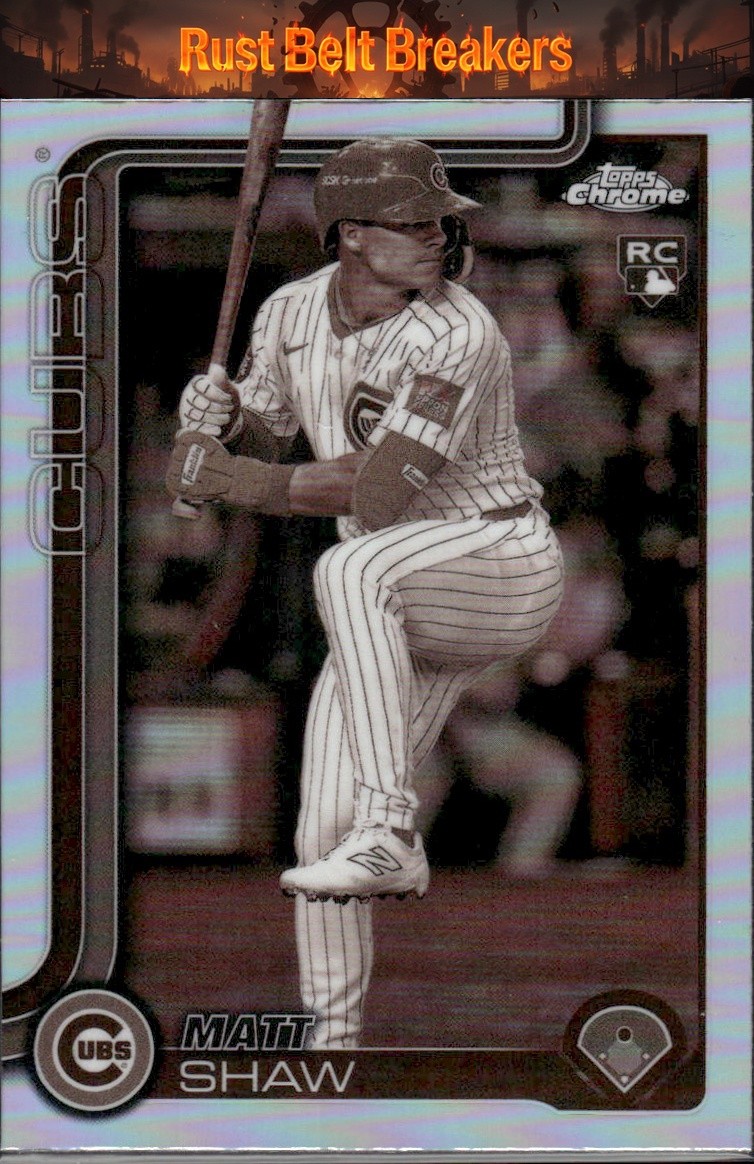 2025 Topps Chrome Matt Shaw #219 Sepia Refractors Chicago Cubs