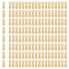 Extender Chain Teardrop, 400 Pcs Metal Tear Drop Dangle End Beads, Gold Tone