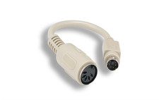 6" DIN5 Male to Mini DIN6 Female Adapter PS/2 Style Keyboard to PC DIN5 Port