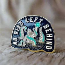 Disc Golf Pins No Disc Left Behind - Locking Metal Backer