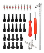 AOCISKA Tire Valve Stem Puller Tools Set,Includes Valve Stem Cores,4 Way Valv...