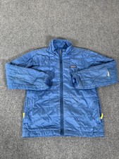 Patagonia Nano Puff Brick Quilt Jacket Kids Large 12 Blue Primaloft Full Zip