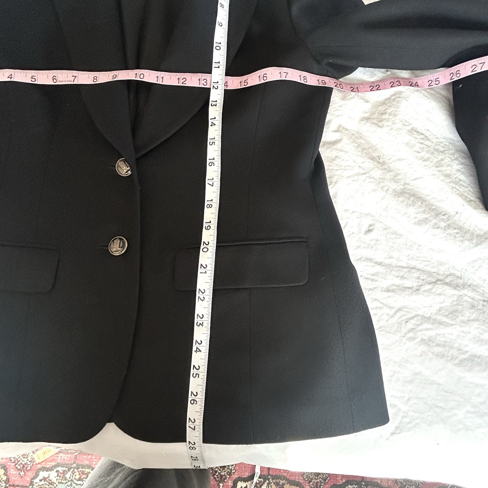 Pendleton Vintage Classic Black Two-Button Blazer… - image 13