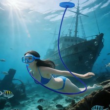 Swimming Snorkel with Silicone Mouthpiece Snorkel Breathing Tube Lightweight for