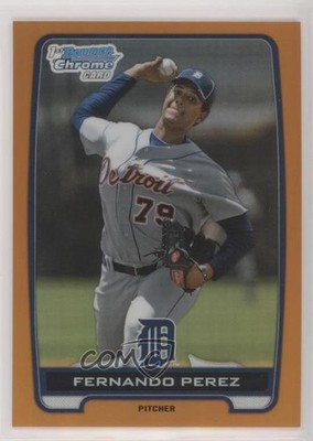 2012 Bowman Draft Chrome Picks Orange Refractor 4/25 Fernando Perez #BDPP50 5n0