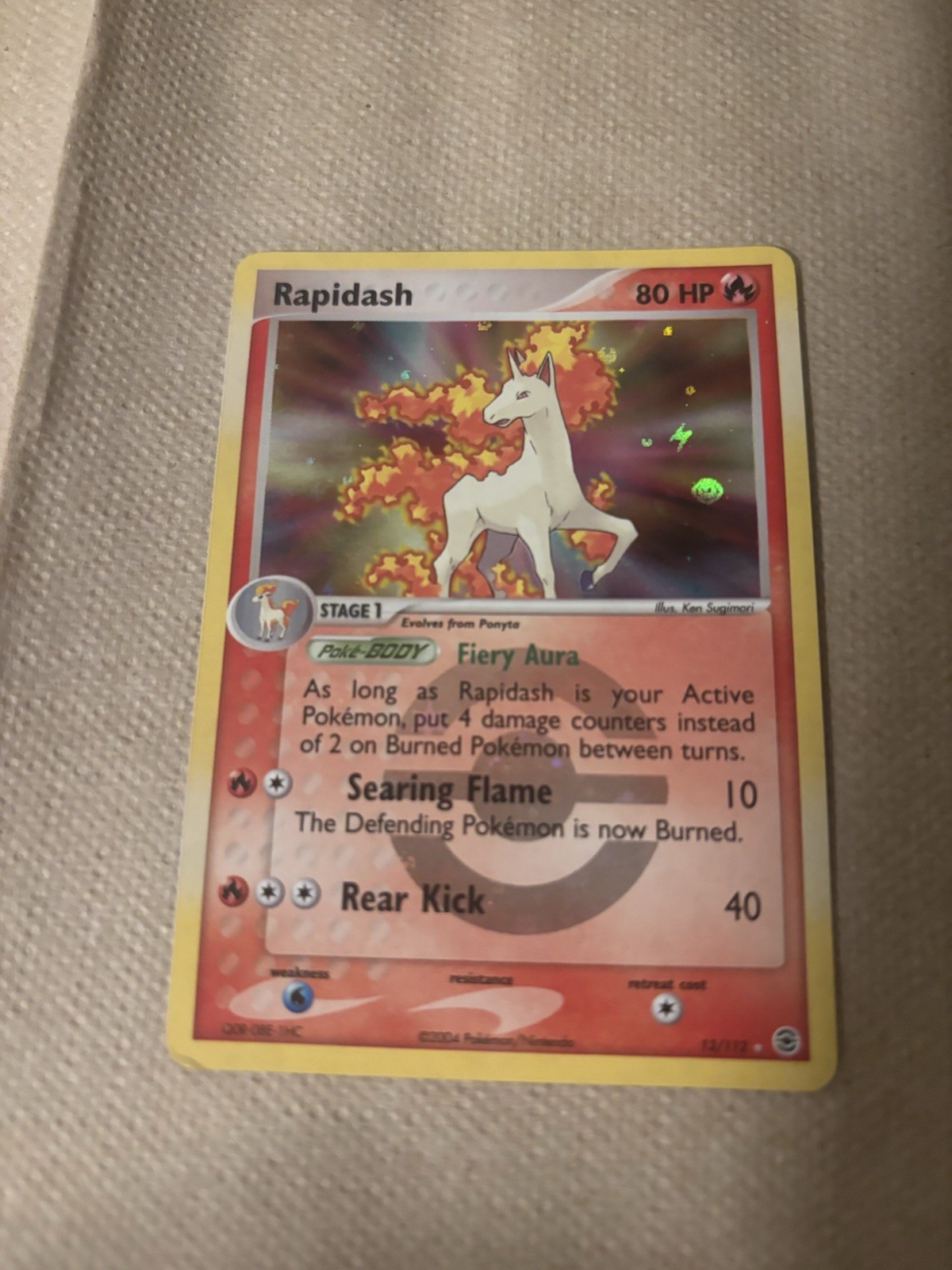 Rapidash 13/112 FireRed & LeafGreen Reverse Holo