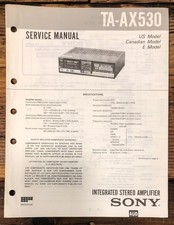 Sony TA-AX530 Amplifier Service Manual Original 