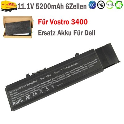 Akku Für Dell Vostro 3400 3500 3700 7FJ92 4JK6R Y5XF9 CYDWV R5PJR Laptop 5200mAh