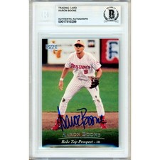 Aaron Boone Signed 1994 Upper Deck #95 Cincinnati Reds Beckett BAS Slabbed Auto