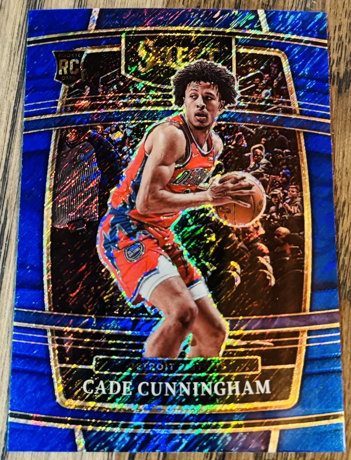2021-22 Panini Select Cade Cunningham #11 Blue Shimmer Prizm Rookie RC Pistons