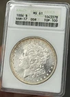 1886 Morgan Silver Dollar ANACS MS61 VAM-17 Doubled Die Reverse Nice Eye Appeal