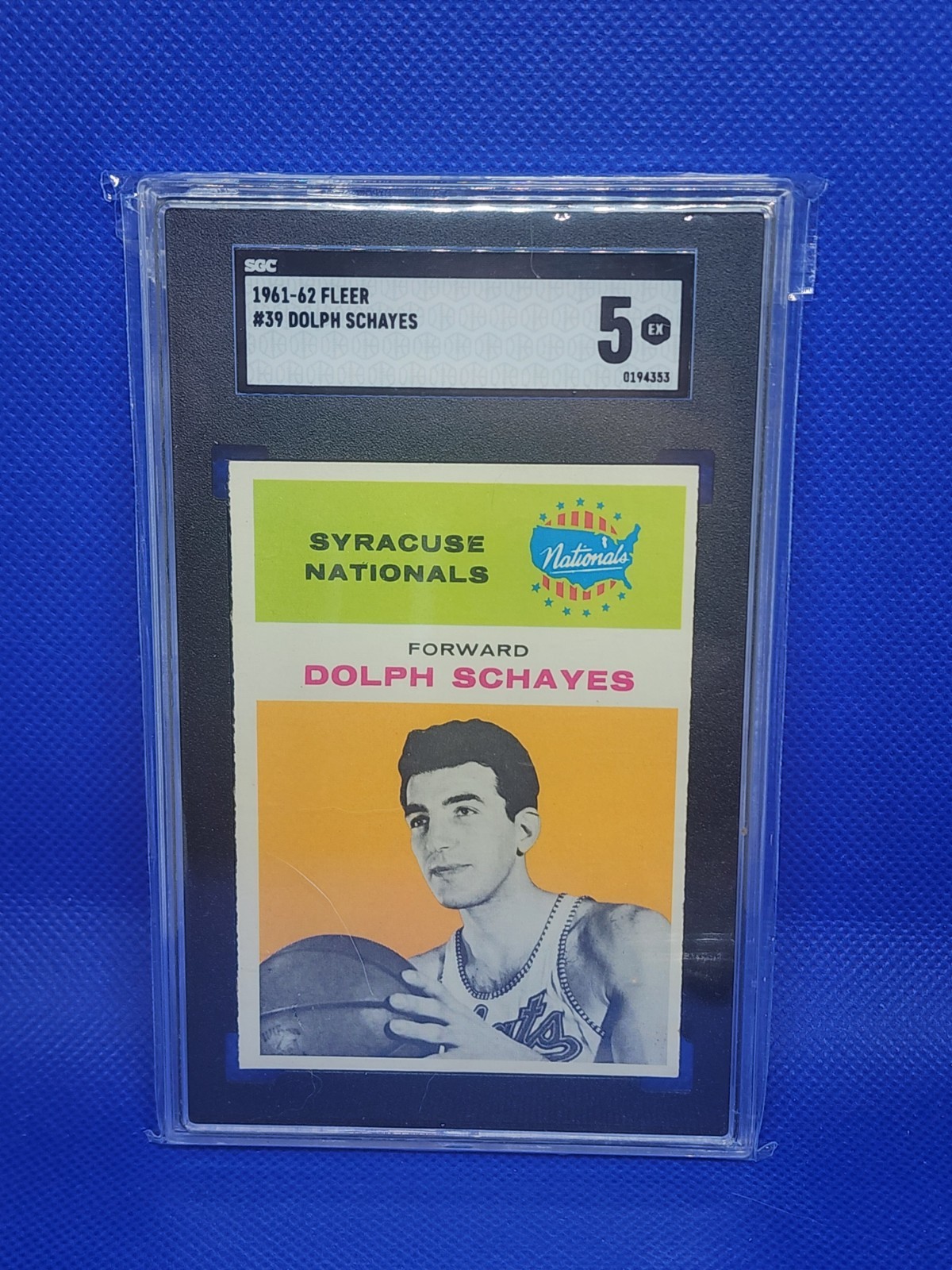 1961-62 Fleer Dolph Schayes #39 SGC 5 EX Syracuse Nationals