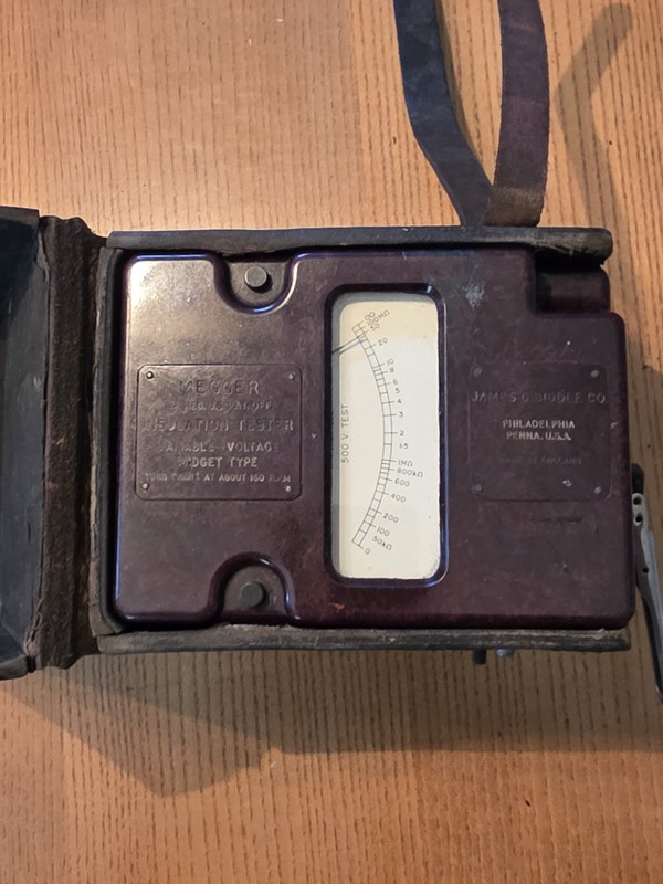 Vintage Megger James G. Biddle Co. Insulation Tester
