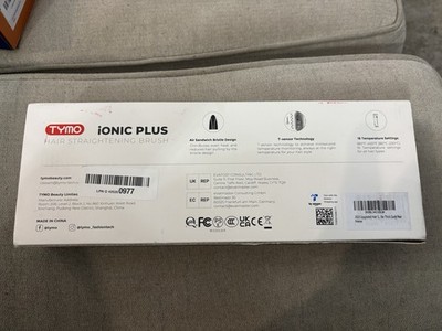 TYMO Ionic Plus Hair Straightening Brush New In Box Fast Shipping