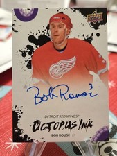 25-26 Red Wings Centennial Octopus Ink Bob Rouse Auto