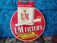 Vintage L & M Cigarette Metal Display Sign