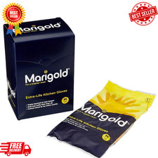 Marigold Extra Life Kitchen Gloves Washing Up Cleaning Rubber Glove Medium 6Pcs