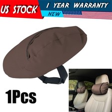 Car Seat Support Cushion Neck Rest Pad Travel Comfort Headrest Brown Pillow 1pcs