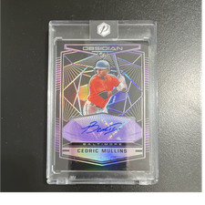 2019 Panini Chronicles Obsidian Cedric Mullins Purple Prizm /99 Rookie Auto #OA…