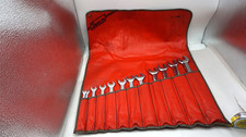 12 Snap On Combination Wrench Set C-114b In Red Mat Roll Oex 516 - 1 Chrome