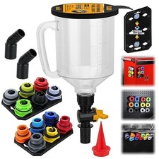 18-Piece Engine Oil Funnel Kit, 1.59QT/ 1.5L Automotive Coolant Funnel Set, 1