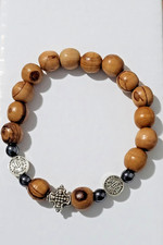 Olive Wood Bracelet Rosary Hand Made in Jerusalem Holy Land Blessed